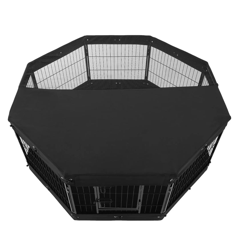 VEVOR Dog Playpen 8 Panels Foldable Metal Dog Exercise Pen with Cover Pad Bag