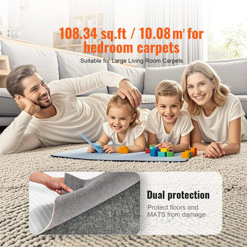 VEVOR Non Slip Rug Pad Gripper 9' x 12' Carpet Mat 0.24