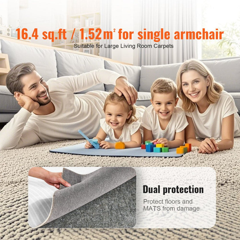 VEVOR Non Slip Rug Pad Gripper 25 x 94.5 in 0.24