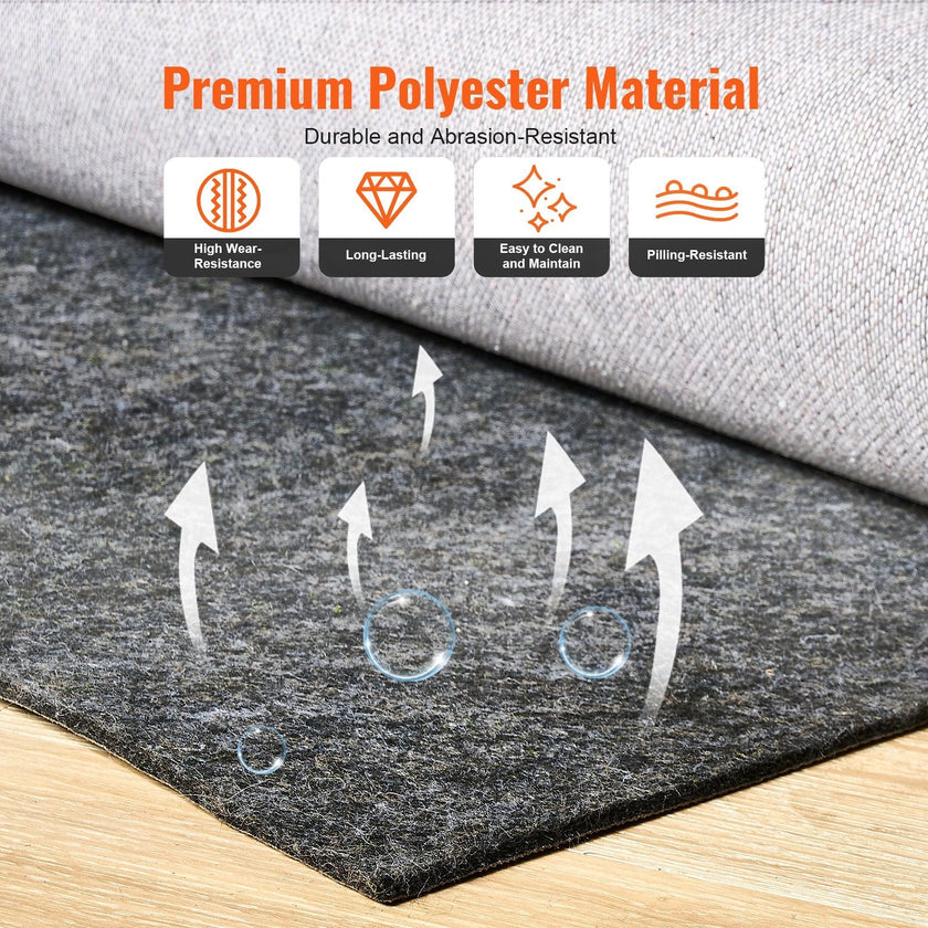 VEVOR Non Slip Rug Pad Gripper 8' x 10' Carpet Mat 0.24