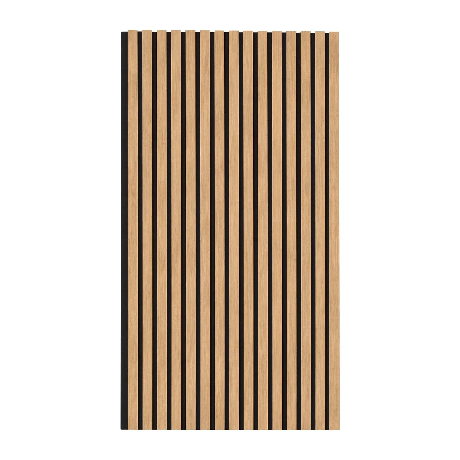 Wood Slat Acoustic Panels 23.6 x 47.2 inch for Modern Wall Decor Light Oak
