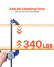 VEVOR Bar Clamps for Woodworking 2-Pack 24 inch One-Handed Clamp/Spreader 340lbs