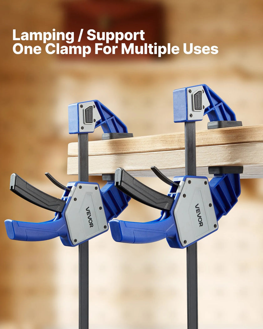 VEVOR Bar Clamps for Woodworking 2-Pack 24 inch One-Handed Clamp/Spreader 340lbs