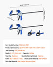 VEVOR Bar Clamps for Woodworking 2-Pack 24 inch One-Handed Clamp/Spreader 340lbs