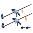 VEVOR Bar Clamps for Woodworking 2-Pack 24 inch One-Handed Clamp/Spreader 340lbs