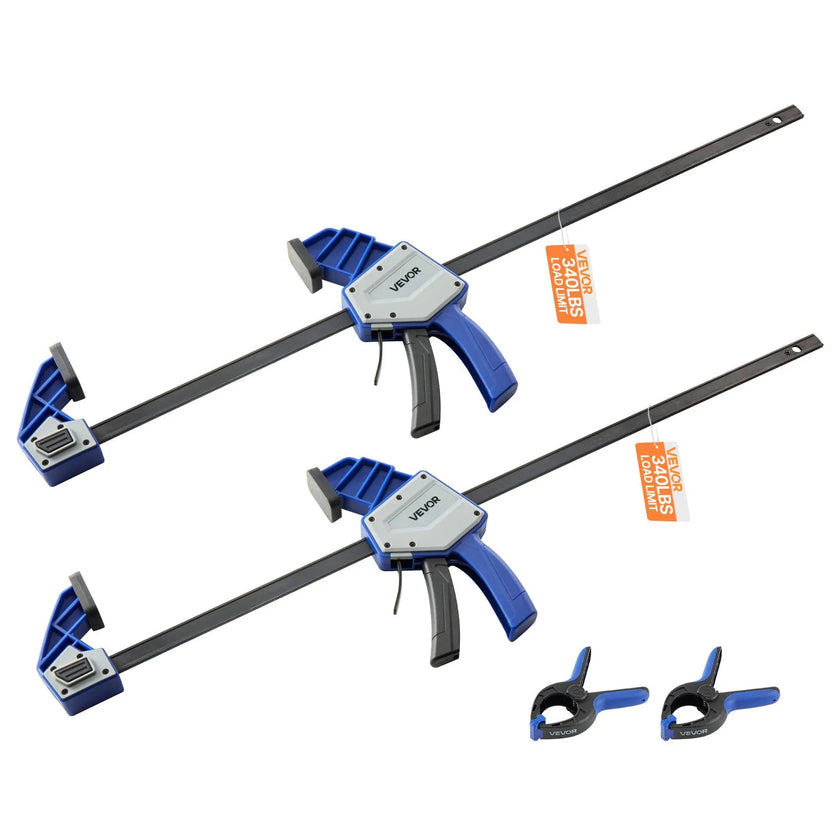 VEVOR Bar Clamps for Woodworking 2-Pack 24 inch One-Handed Clamp/Spreader 340lbs