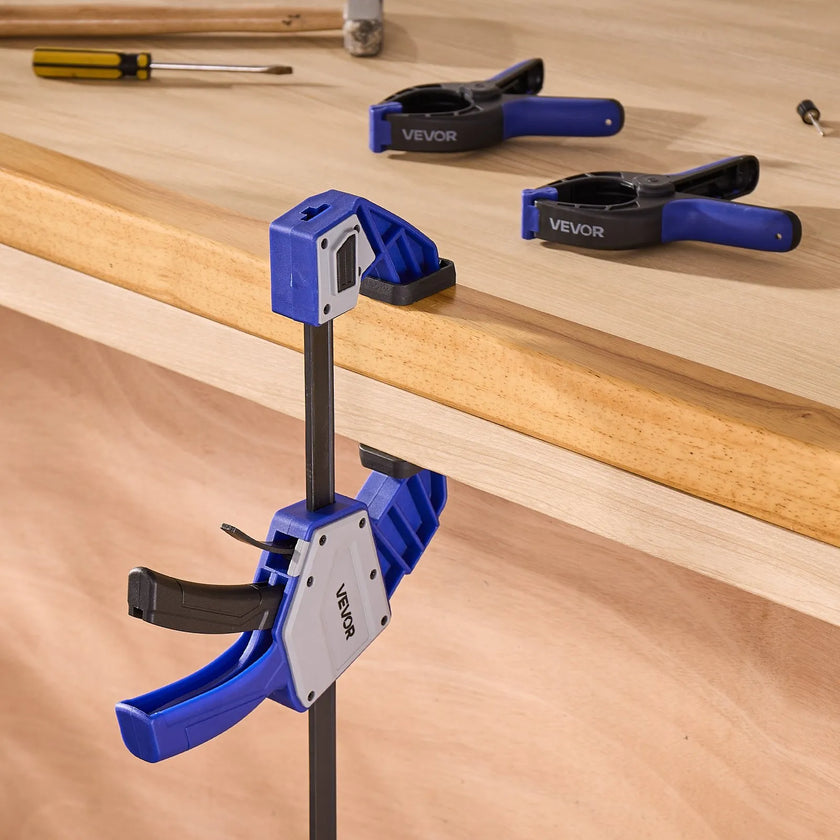 VEVOR Bar Clamps for Woodworking 2-Pack 24 inch One-Handed Clamp/Spreader 340lbs