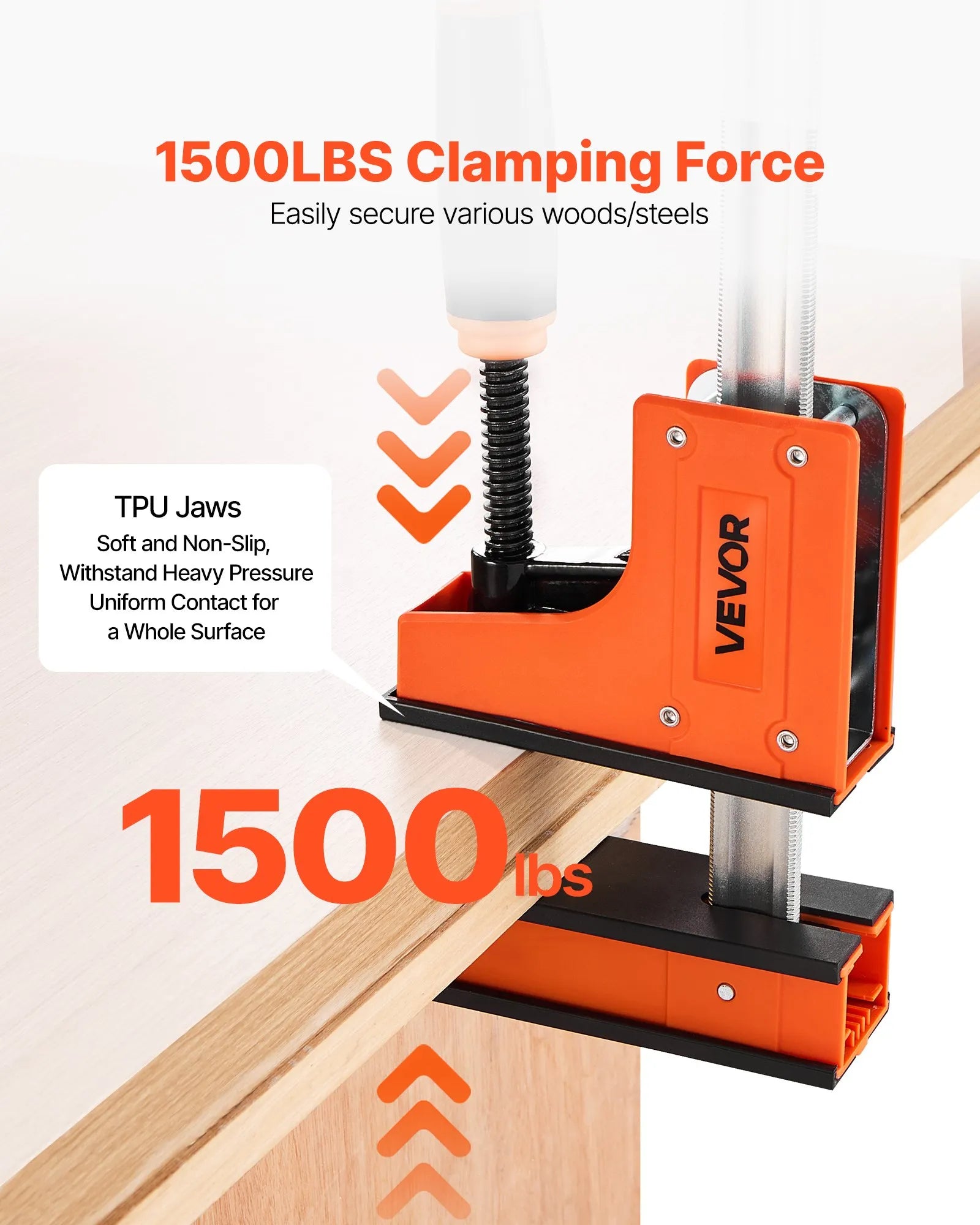 VEVOR Bar Clamps for Woodworking 2-Pack 30 inch Parallel Clamp Set Even Pressure