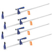 VEVOR Bar Clamps for Woodworking 4-Pack 36 in Opening Lockable F Clamp Cast Iron