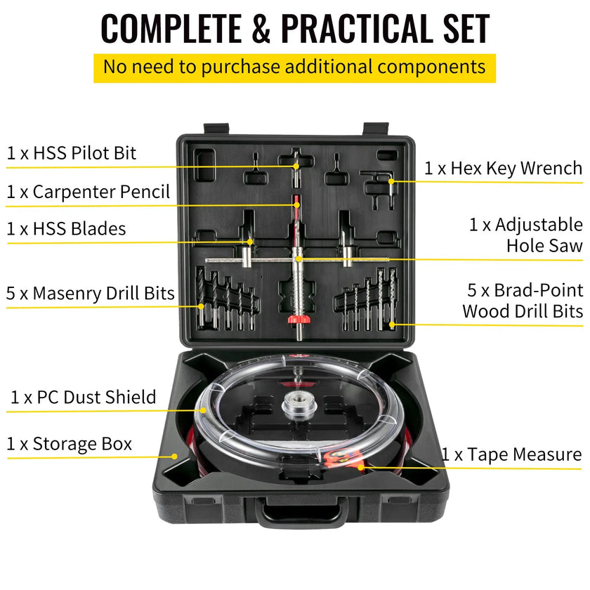 VEVOR Adjustable Hole Saw Cutter Kit, 1-5/8\