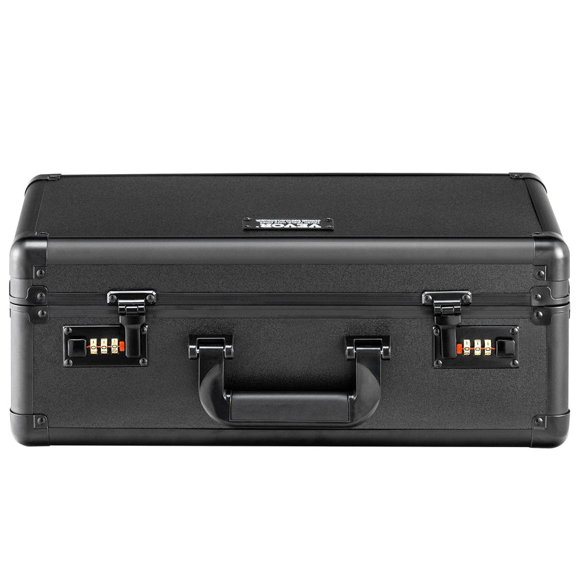 VEVOR Graded Card Storage Box, 4 Slots, Graded Sports Cards Holder Carrying Case with Coded Lock Foam Dividers, for 108 PSA Graded Cards 76 BGS Cards 84 SGC Cards 388 Top Loaders or 999+ Loose Cards