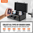 VEVOR Graded Card Storage Box, 4 Slots, Graded Sports Cards Holder Carrying Case with Coded Lock Foam Dividers, for 120 PSA Graded Cards 84 BGS Cards 96 SGC Cards 428 Top Loaders or 999+ Loose Cards