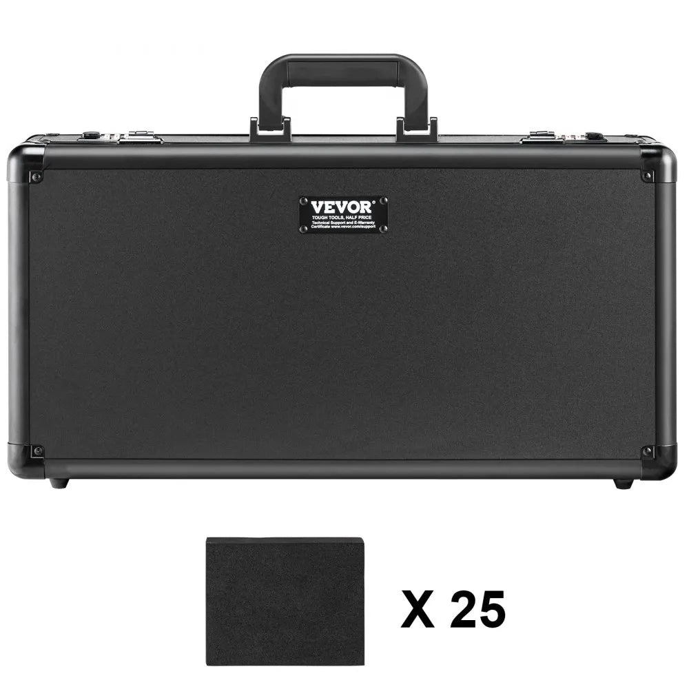 VEVOR Graded Card Storage Box, 5 Slots, Graded Sports Cards Holder Carrying Case with Coded Lock Foam Dividers, for 162 PSA Graded Cards 115 BGS Cards 130 SGC Cards 585 Top Loaders or 999+ Loose Cards