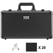 VEVOR Graded Card Storage Box, 4 Slots, Graded Sports Cards Holder Carrying Case with Key Lock Foam Dividers, for 108 PSA Graded Cards 76 BGS Cards 84 SGC Cards 388 Top Loaders or 999+ Loose Cards