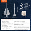 VEVOR Anchor Kit, 13 LBS Hot-Dipped Galvanized Steel Anchor with 7.9' Chain, 101' Rope and Two 0.4