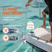 VEVOR Anchor Kit, 8.5 LBS Hot-Dipped Galvanized Steel Anchor with 7.9' Chain, 75' Rope and Two 0.4