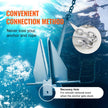 VEVOR Anchor Kit, 8.5 LBS Hot-Dipped Galvanized Steel Anchor with 7.9' Chain, 75' Rope and Two 0.4
