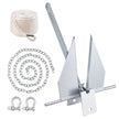 VEVOR Anchor Kit, 8.5 LBS Hot-Dipped Galvanized Steel Anchor with 7.9' Chain, 75' Rope and Two 0.4