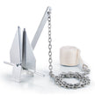 VEVOR Anchor Kit, 8.5 LBS Hot-Dipped Galvanized Steel Anchor with 7.9' Chain, 75' Rope and Two 0.4