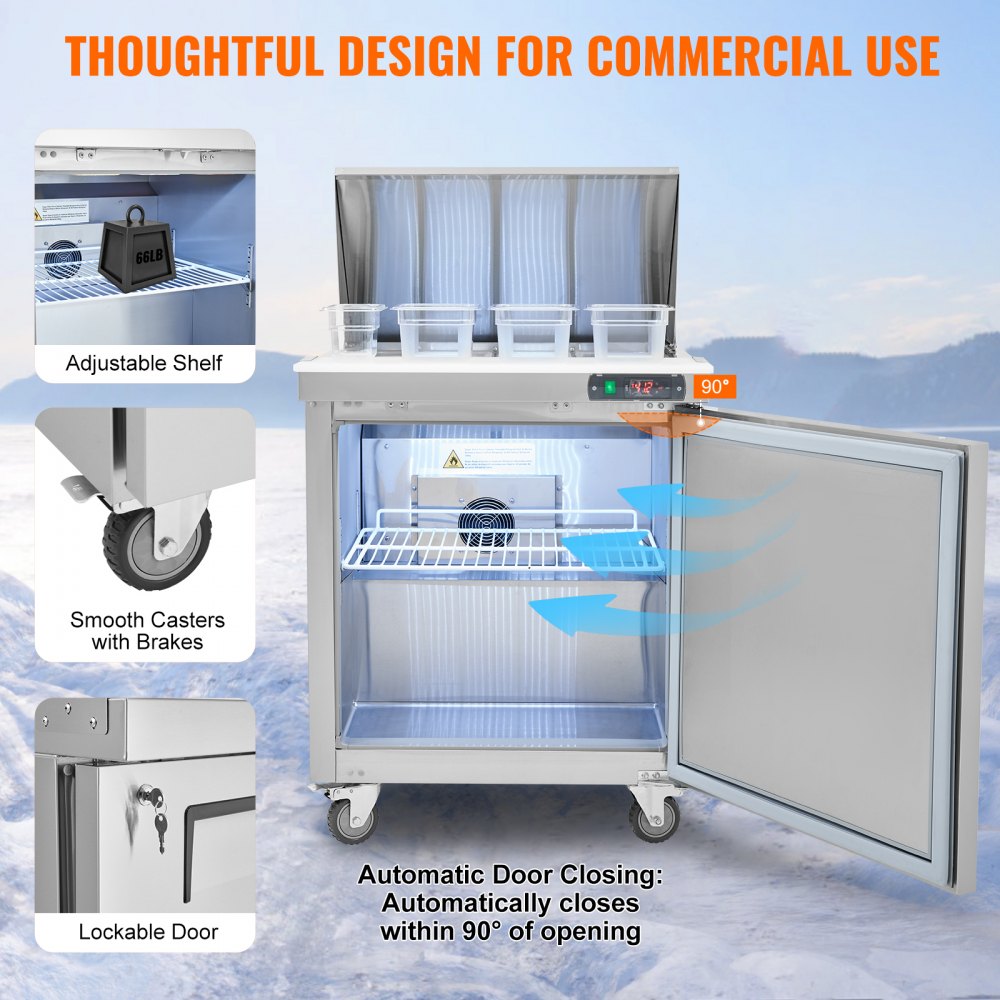 VEVOR Commercial Refrigerator 28