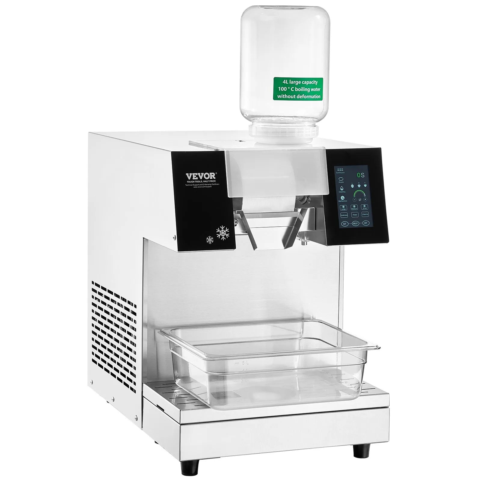 VEVOR Commercial Snowflake Ice Machine 507LBS/24H Stainless Steel for Ice Cream