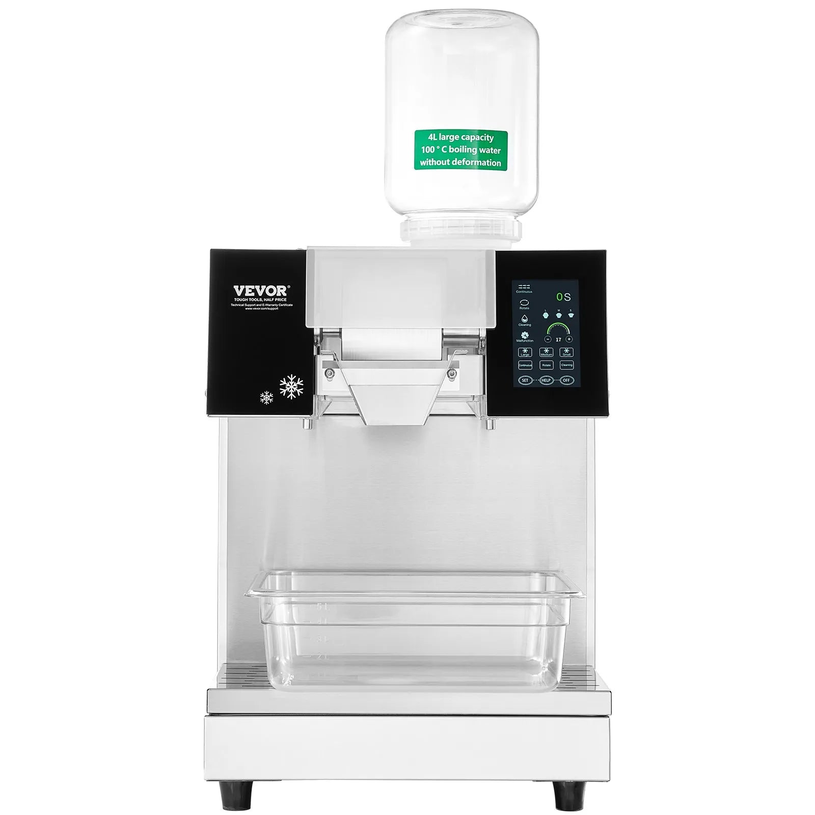 VEVOR Commercial Snowflake Ice Machine 507LBS/24H Stainless Steel for Ice Cream