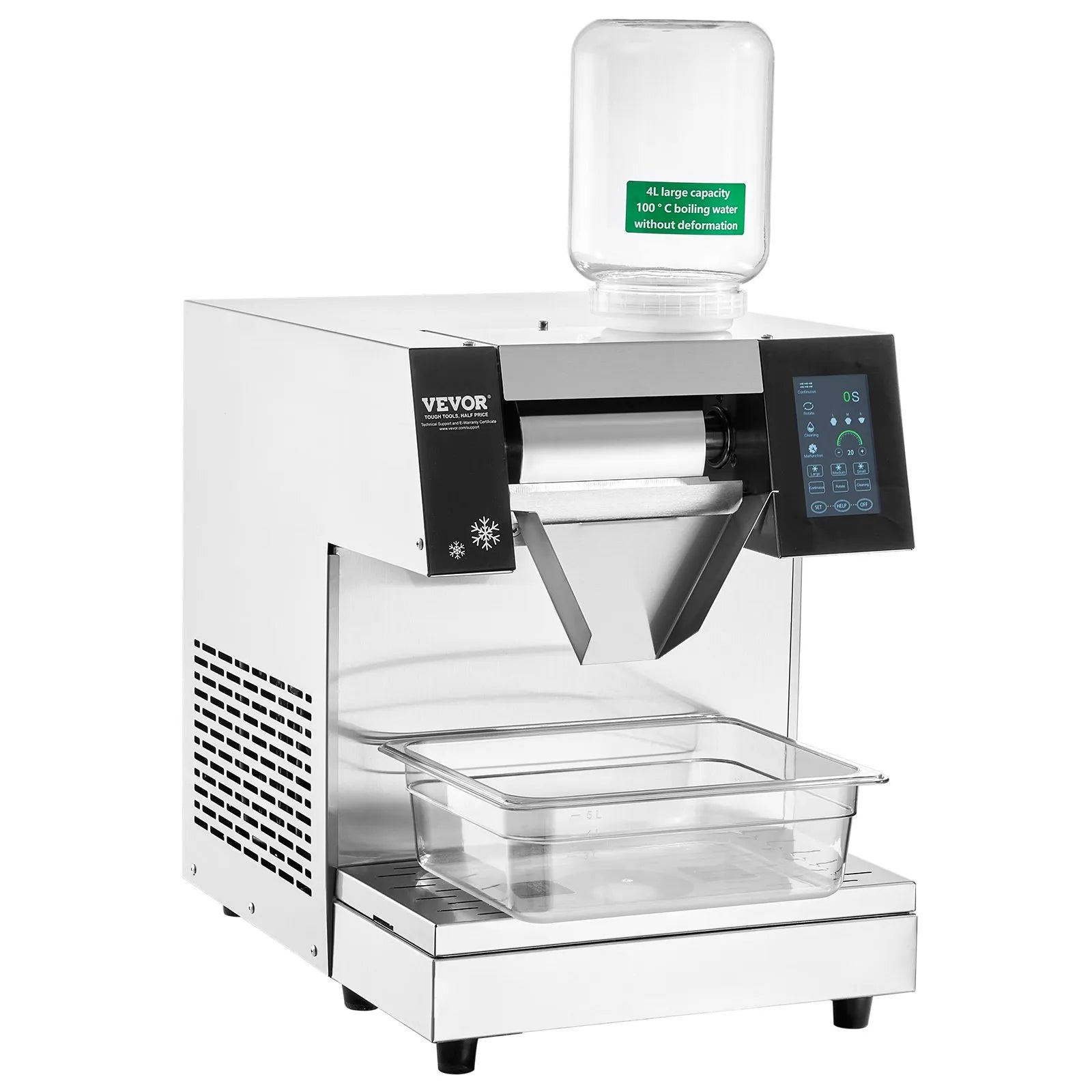 VEVOR Commercial Snowflake Ice Machine 573LBS/24H Stainless Steel for Ice Cream