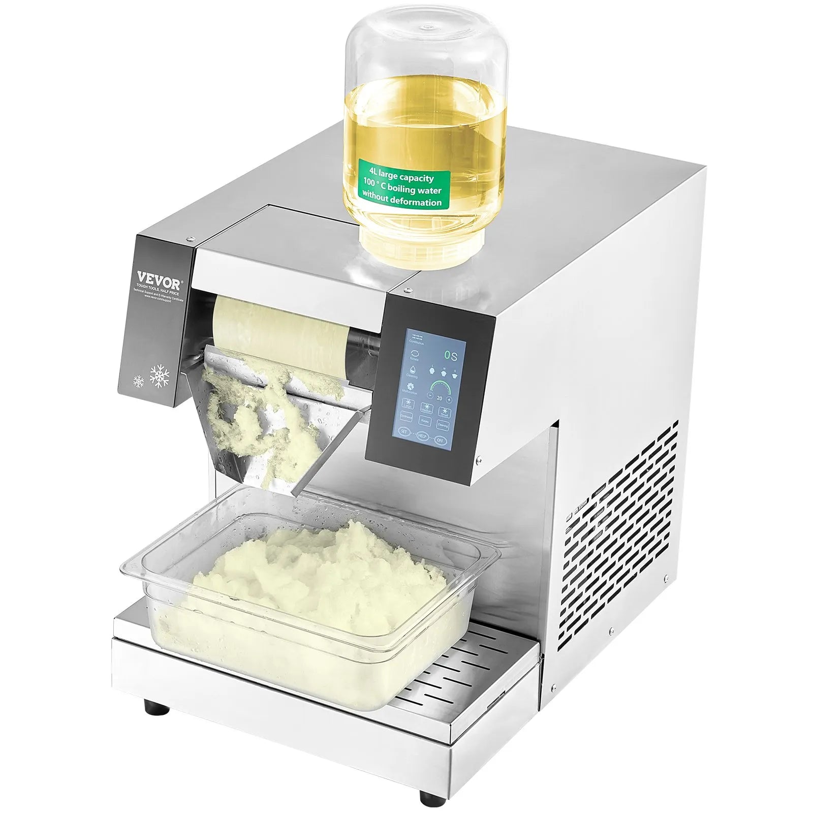 VEVOR Commercial Snowflake Ice Machine 573LBS/24H Stainless Steel for Ice Cream