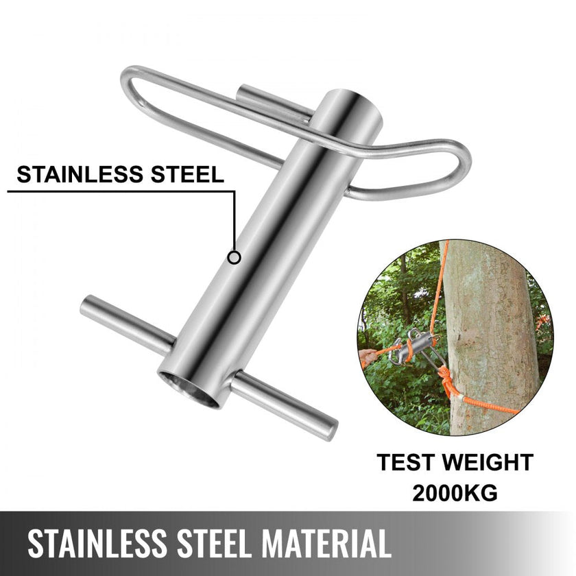 VEVOR Port Wrap Eye Sling Notch Port Wrap Sling with Stainless Steel Port A Wrap, Whoopie Sling Arborist 4409LBS Weight Capacity,Friction Device for loggers