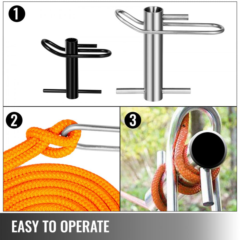 VEVOR Port Wrap Eye Sling Notch Port Wrap Sling with Stainless Steel Port A Wrap, Whoopie Sling Arborist 4409LBS Weight Capacity,Friction Device for loggers