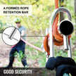 VEVOR Port Wrap Eye Sling Notch Port Wrap Sling with Stainless Steel Port A Wrap, Whoopie Sling Arborist 4409LBS Weight Capacity,Friction Device for loggers