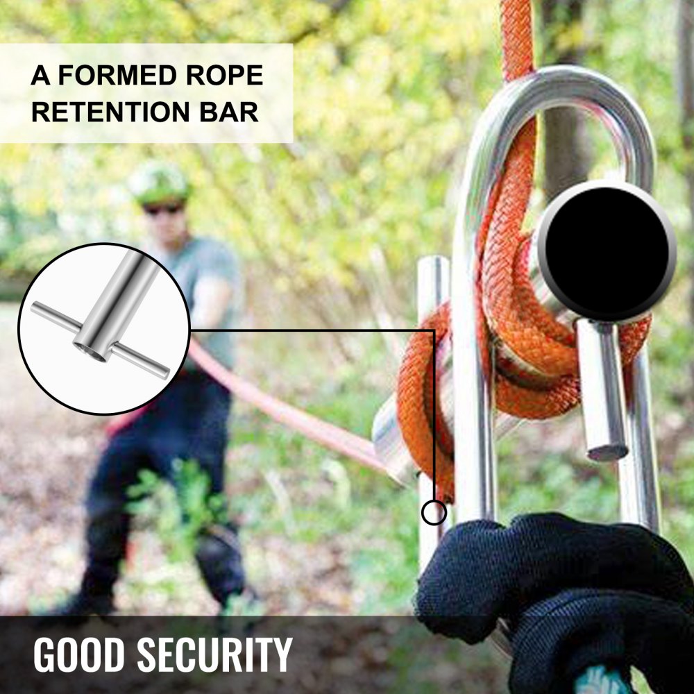 VEVOR Port Wrap Eye Sling Notch Port Wrap Sling with Stainless Steel Port A Wrap, Whoopie Sling Arborist 4409LBS Weight Capacity,Friction Device for loggers