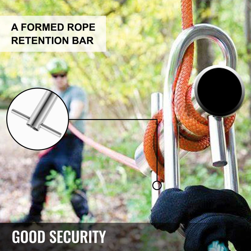 VEVOR Port Wrap Eye Sling Notch Port Wrap Sling with Stainless Steel Port A Wrap, Whoopie Sling Arborist 4409LBS Weight Capacity,Friction Device for loggers
