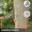 VEVOR Port Wrap Eye Sling Notch Port Wrap Sling with Stainless Steel Port A Wrap, Whoopie Sling Arborist 4409LBS Weight Capacity,Friction Device for loggers