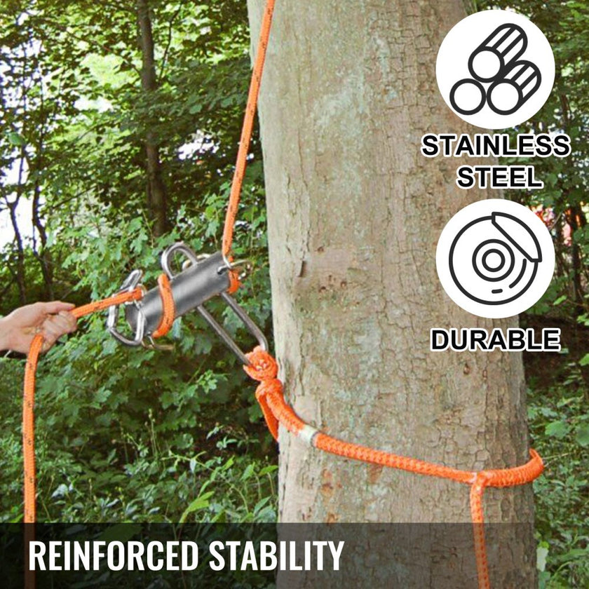 VEVOR Port Wrap Eye Sling Notch Port Wrap Sling with Stainless Steel Port A Wrap, Whoopie Sling Arborist 4409LBS Weight Capacity,Friction Device for loggers