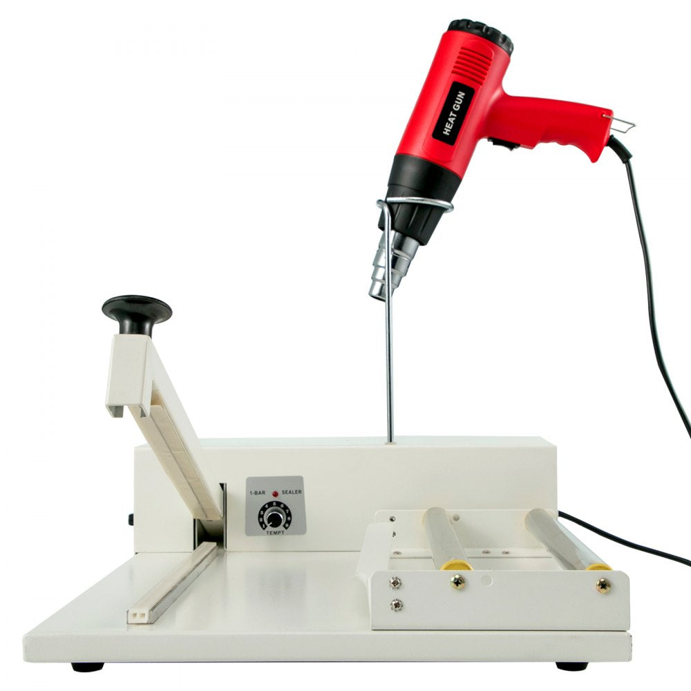 VEVOR Shrink Wrap Machine, 12 in/30.5 cm Sealing Length, 450W Shrink Wrap Sealer with 1800W Heat Gun and Shrink Film, Compatible with PVC POF Film and Used for Books, Toys and Foods