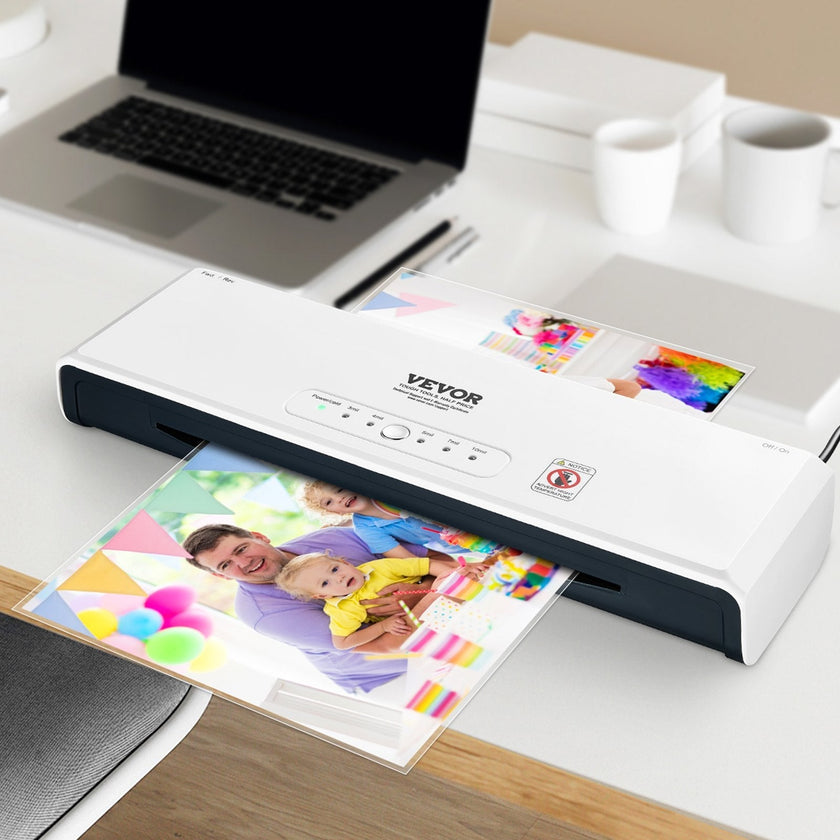 VEVOR Laminator, 13-inch Laminating Machine, 4 Rollers Hot and Cold Thermal Laminator, Quick Warm-up, Fast Laminating Machine with 3 mil Lamination Films for Home, Office, School