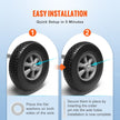 VEVOR Solid PU Run-Flat Tire Wheel, 10