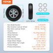 VEVOR Solid PU Run-Flat Tire Wheel, 10