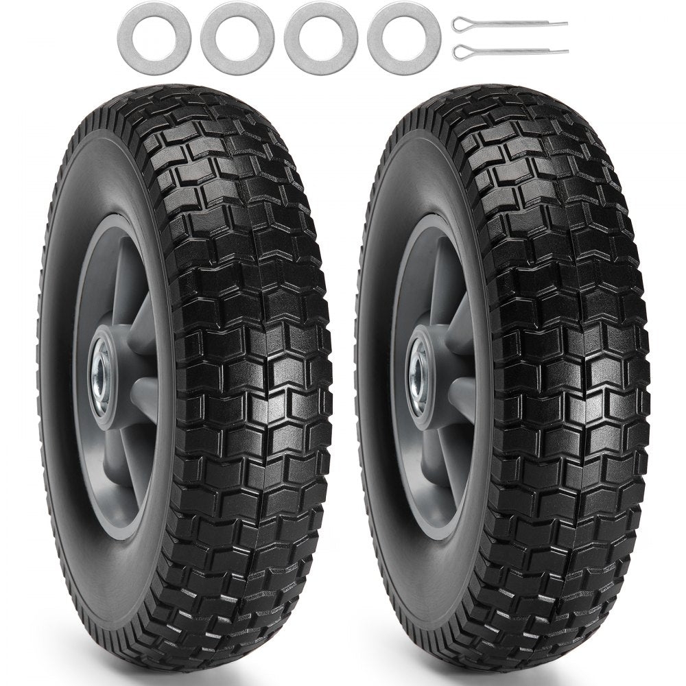 VEVOR Solid PU Run-Flat Tire Wheel, 10