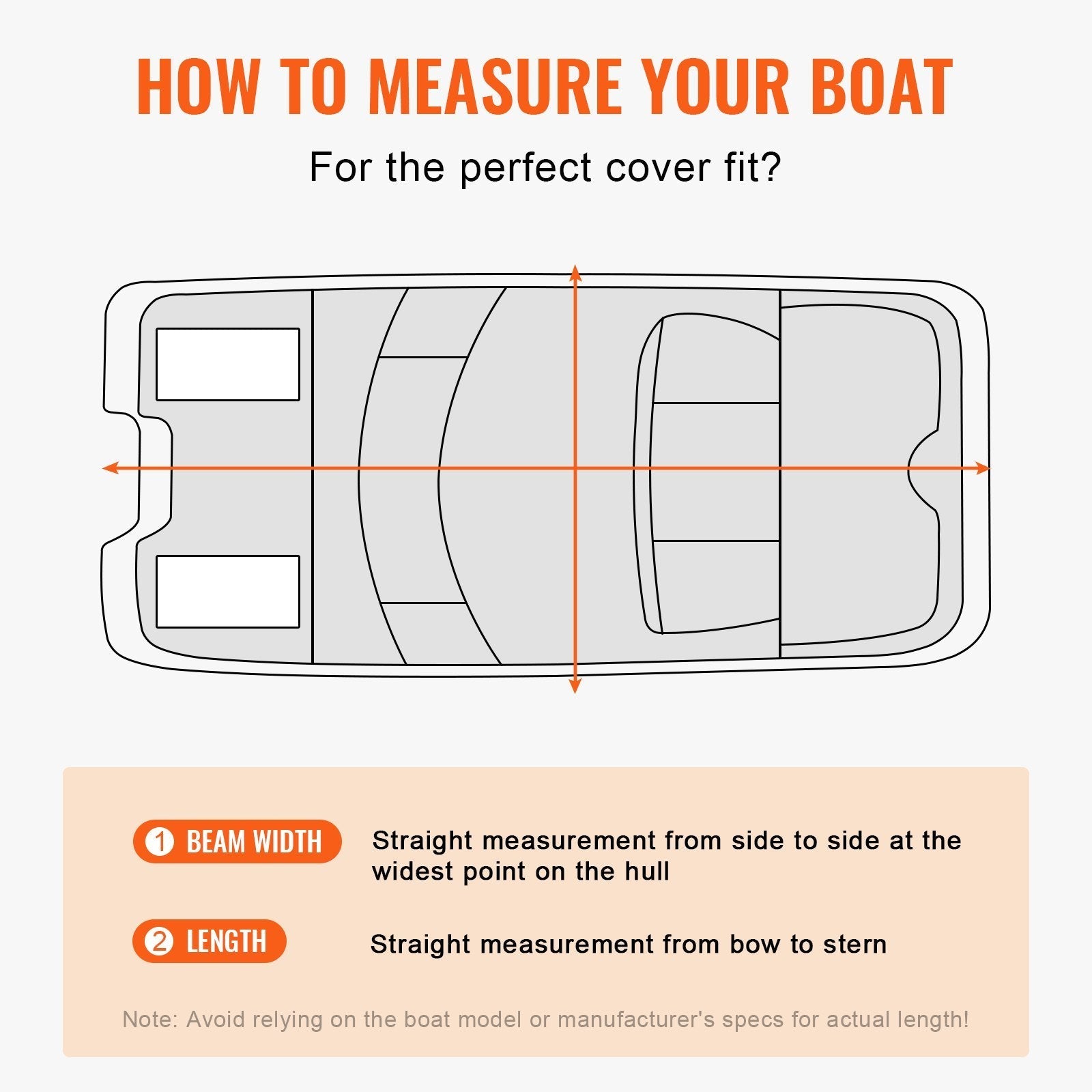 VEVOR Pontoon Boat Cover, 19'-20' Waterproof Trailerable Pontoon Cover, 800D Marine Grade PU Oxford Fabric, with Motor Cover, 16 Windproof Buckle Straps, Fits for 19'-20'L, Beam Width to 96