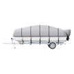 VEVOR Pontoon Boat Cover, 19'-20' Waterproof Trailerable Pontoon Cover, 800D Marine Grade PU Oxford Fabric, with Motor Cover, 16 Windproof Buckle Straps, Fits for 19'-20'L, Beam Width to 96