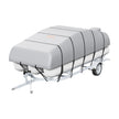VEVOR Pontoon Boat Cover, 19'-20' Waterproof Trailerable Pontoon Cover, 800D Marine Grade PU Oxford Fabric, with Motor Cover, 16 Windproof Buckle Straps, Fits for 19'-20'L, Beam Width to 96