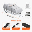 VEVOR Pontoon Boat Cover, 23'-24' Waterproof Trailerable Pontoon Cover, 800D Marine Grade PU Oxford Fabric, with Motor Cover, 16 Windproof Buckle Straps, Fits for 23'-24'L, Beam Width to 102