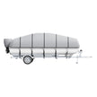 VEVOR Pontoon Boat Cover, 23'-24' Waterproof Trailerable Pontoon Cover, 800D Marine Grade PU Oxford Fabric, with Motor Cover, 16 Windproof Buckle Straps, Fits for 23'-24'L, Beam Width to 102