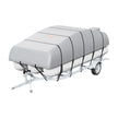VEVOR Pontoon Boat Cover, 23'-24' Waterproof Trailerable Pontoon Cover, 800D Marine Grade PU Oxford Fabric, with Motor Cover, 16 Windproof Buckle Straps, Fits for 23'-24'L, Beam Width to 102