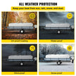 VEVOR Pontoon Boat Cover, Fit for 25'-28' Boat, Heavy Duty 600D Marine Grade Oxford Fabric, UV Resistant Waterproof Trailerable Boat Cover w/ 2 Support Poles and 7 Wind-proof Straps, Gray