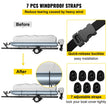 VEVOR Pontoon Boat Cover, Fit for 25'-28' Boat, Heavy Duty 600D Marine Grade Oxford Fabric, UV Resistant Waterproof Trailerable Boat Cover w/ 2 Support Poles and 7 Wind-proof Straps, Gray