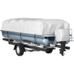 VEVOR Pontoon Boat Cover, Fit for 25'-28' Boat, Heavy Duty 600D Marine Grade Oxford Fabric, UV Resistant Waterproof Trailerable Boat Cover w/ 2 Support Poles and 7 Wind-proof Straps, Gray