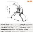 VEVOR Commercial Vegetable Slicer, 3/8 and 3/16 inch Tomato Slicer, Stainless Steel and Aluminum Alloy Vegetable Cutter Slicer, Manual Tomato Slicer with Non-slip Feet, for Tomatoes, Onions, Potatoes